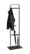 Garderobenständer >55551< in Haken chrom, Gestell schwarz - 54x175x30 (BxHxT)