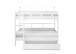 Hochbett >Jusa< 2x 90x200cm Liegefläche, Stauraum, Weiß - 210x188,8x129,6cm (BxHxT)