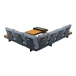 Gartenlounge-Set >Barbados< (4er-Set) 2x Liege 245x70x71cm, 2x Tisch 140x28x70cm / 80x36x40cm