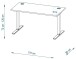 Schreibtisch >e-desk< in Eiche/weiß- 175x72x80 (B/H/T) elektrisch verstellbar