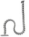 Kabelführung >Kuba< in silber, Kunststoff / Metall - 130x12x12cm (LxHxT)