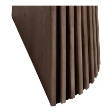 Kulissen-Esstisch >Osaka< 2 Platten, Eiche furnier, smokded-braun - 120/160/200x75cm (D/BxH)