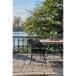 Gartentisch >Toronto< in Teakoptik-natur / Aluminium Schwarz - 220x74x100 (BxHxT)