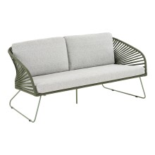Gartenlounge-Set >Novella< (5-teilig) grün / grau, 2-Sitzer, 2x Sessel, 2 Couchtische