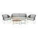 Gartenlounge-Set >Novella< (5-teilig) grün / grau, 2-Sitzer, 2x Sessel, 2 Couchtische
