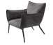 Loungesessel >Calgary< Stoff mit Melange-Effekt in dunkelgrau - 83x82x79 (BxHxT)