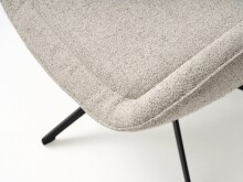 Loungesessel >Lynn< drehbar, Bouclé-Garneffekt creme-weiss - 74x85x77 (BxHxT)