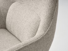 Loungesessel >Lynn< drehbar, Bouclé-Garneffekt creme-weiss - 74x85x77 (BxHxT)