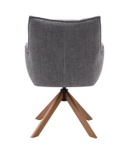 Armlehnstuhl >Marilla< (2er-Set) drehbar, Federkern,  Chenille graphit - 59x86x65 (BxHxT)