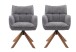 Armlehnstuhl >Marilla< (2er-Set) drehbar, Federkern,  Chenille graphit - 59x86x65 (BxHxT)