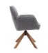 Armlehnstuhl >Marilla< (2er-Set) drehbar, Federkern,  Chenille graphit - 59x86x65 (BxHxT)