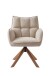 Armlehnstuhl >Marilla< (2er-Set) drehbar, Federkern,  Chenille beige - 59x86x65 (BxHxT)