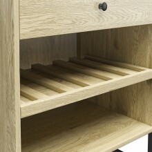 Weinschrank >Krister< in Eichefarbig-Natur - 60x83x46cm (BxHxT)