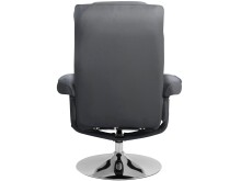 Relaxsessel >Kjersti< (2-teilig) mit Hocker, drehbar, Schwarz - 79x109x79cm (BxHxT)