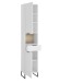 Hochschrank >Denver< 2 Türen, 1 Schublade, weiß / evoke eiche dekor - 38x195x32cm (BxHxT)
