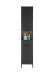 Hochschrank >Denver< 2 Türen, 1 Schublade, schwarz / eiche dekor - 38x195x32cm (BxHxT)