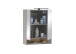 Badezimmerspiegelschrank >Denver< LED, Steckdose, grau matt / evoke eiche Dekor - 60x75x22 (BxHxT)