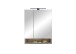 Badezimmerspiegelschrank >Denver< LED, Steckdose, grau matt / evoke eiche Dekor - 60x75x22 (BxHxT)