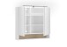Badezimmerspiegelschrank >Denver< LED, Steckdose, weiß matt / evoke eiche dekor - 80x75x22 (BxHxT)