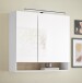 Badezimmerspiegelschrank >Denver< LED, Steckdose, weiß matt / evoke eiche dekor - 80x75x22 (BxHxT)