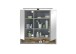Badezimmerspiegelschrank >Denver< LED, Steckdose, grau matt / evoke eiche Dekor - 80x75x22 (BxHxT)