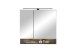 Badezimmerspiegelschrank >Denver<  LED, Steckdose, schwarz matt / evoke eiche Dekor - 80x75x22cm (BxHxT)