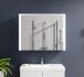 Badezimmerspiegelschrank >Five< LED, Steckdose, in weiß - 86x68x18cm (BxHxT)