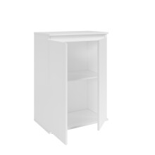 Kommode >Brest< 2 Türen, 1 Boden, in weiß - 60x84x35cm (BxHxT)