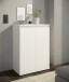 Kommode >Brest< 2 Türen, 1 Boden, in weiß - 60x84x35cm (BxHxT)
