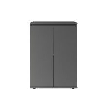 Kommode >Brest< 2 Türen, 1 Boden, Anthrazit - 60x84x35cm (BxHxT)