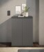 Kommode >Brest< 2 Türen, 1 Boden, Anthrazit - 60x84x35cm (BxHxT)