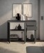 Sideboard >Brest< 3 Türen, 2 Schübe, in anthrazit - 119x84x35cm (BxHxT)
