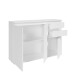 Sideboard >Brest< 3 Türen, 2 Schübe, in weiß - 119x84x35cm (BxHxT)