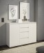 Sideboard >Brest< 2 Türen, 4 Schübe, in weiß - 119x84x35cm (BxHxT)