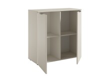 Kommode >Linz< 2 Türen, 4 Fächer, in Kaschmir - 90x90x40cm (BxHxT)
