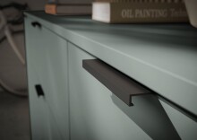Sideboard >Linz< 2 Türen, 4 Schübe, in Salbei - 135x90x40cm (BxHxT)