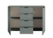 Sideboard >Linz< 2 Türen, 4 Schübe, in Salbei - 135x90x40cm (BxHxT)