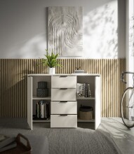 Sideboard >Linz< 2 Türen, 4 Schübe, in Kaschmir - 135x90x40cm (BxHxT)