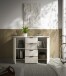 Sideboard >Linz< 2 Türen, 4 Schübe, in Kaschmir - 135x90x40cm (BxHxT)