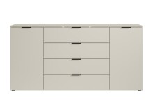 Sideboard >Linz< 2 Türen, 4 Schübe, in Kaschmir - 180x90x40cm (BxHxT)