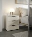 Nachtkommode >Linz< 3 Schübe, auch für Boxspringbetten, in Kaschmir - 45x50x40cm (BxHxT)