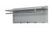 Wandgarderobe >55156< 5 Haken, 1 Stange, in verchromt / grau - 75x30x26 (BxHxT)