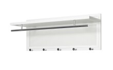Wandgarderobe >55356< 5 Haken, 1 Stange, in...