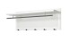 Wandgarderobe >55356< 5 Haken, 1 Stange, in verchromt / weiß - 75x30x26 (BxHxT)