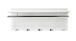 Wandgarderobe >55356< 5 Haken, 1 Stange, in verchromt / weiß - 75x30x26 (BxHxT)