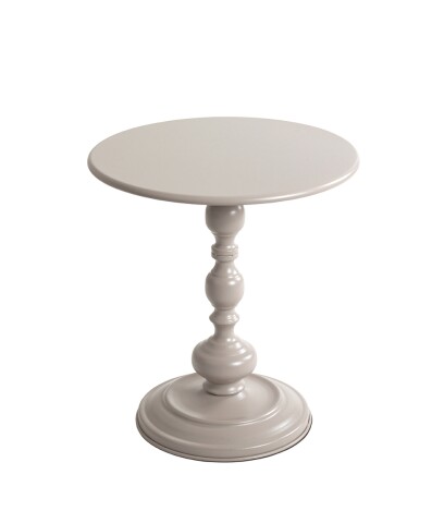 Beistelltisch >59134< in grau (Kaschmirgrau), Metall - 46x42cm (HxD)