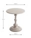 Beistelltisch >59134< in grau (Kaschmirgrau), Metall - 46x42cm (HxD)