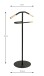 Herrendiener >59522< in natur, schwarz, Metall - 50x105x34cm (BxHxT)