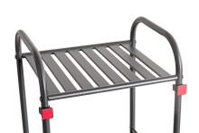 Regal >59824< 4 Ablagen, in anthrazit, Metall, Stahlrohr - 33x108x28cm (BxHxT)