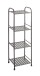 Regal >59824< 4 Ablagen, in anthrazit, Metall, Stahlrohr - 33x108x28cm (BxHxT)
